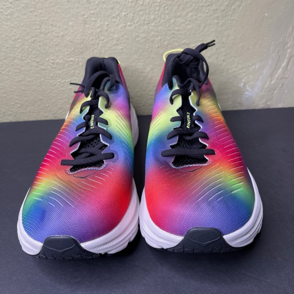 Hoka One One Rincon 3 Rainbow Sneakers Men Size 11.5 D Running Shoes 1119395 NBY - Picture 2 of 11